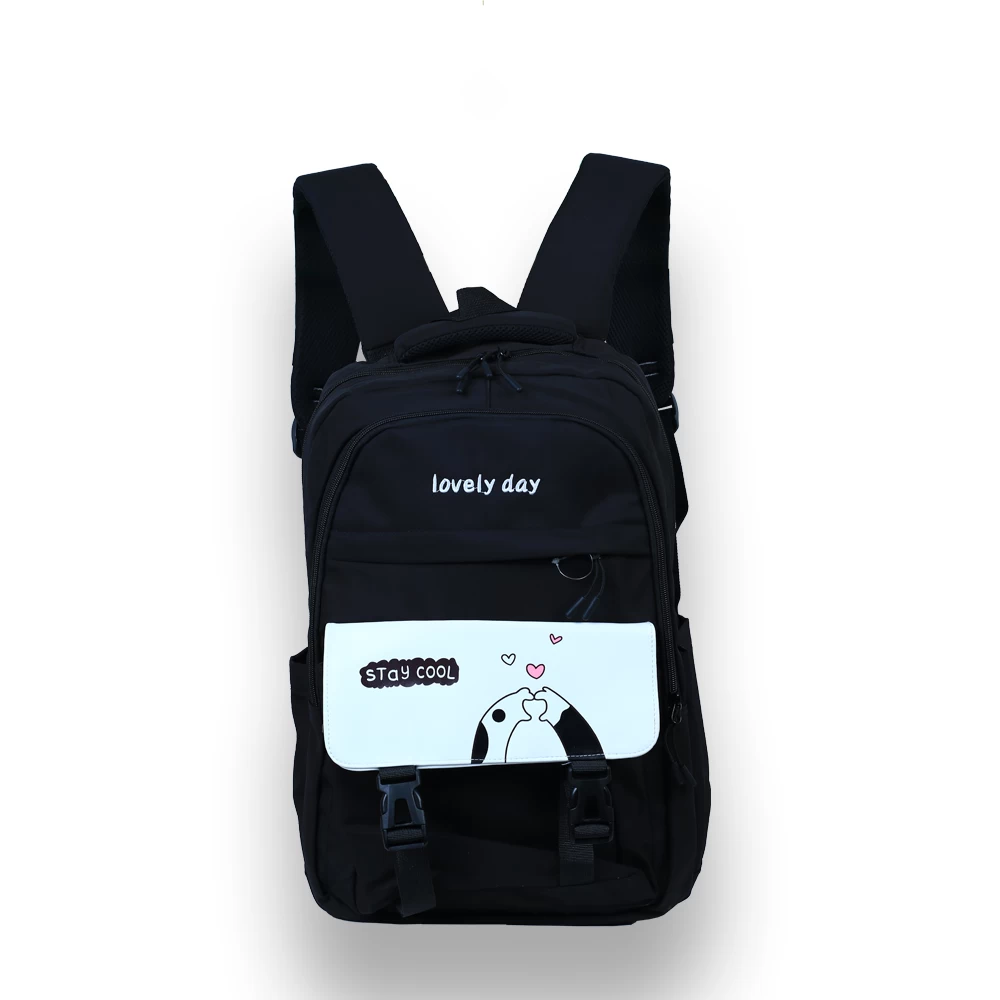 College Student Travel Shoulder Bag-Black